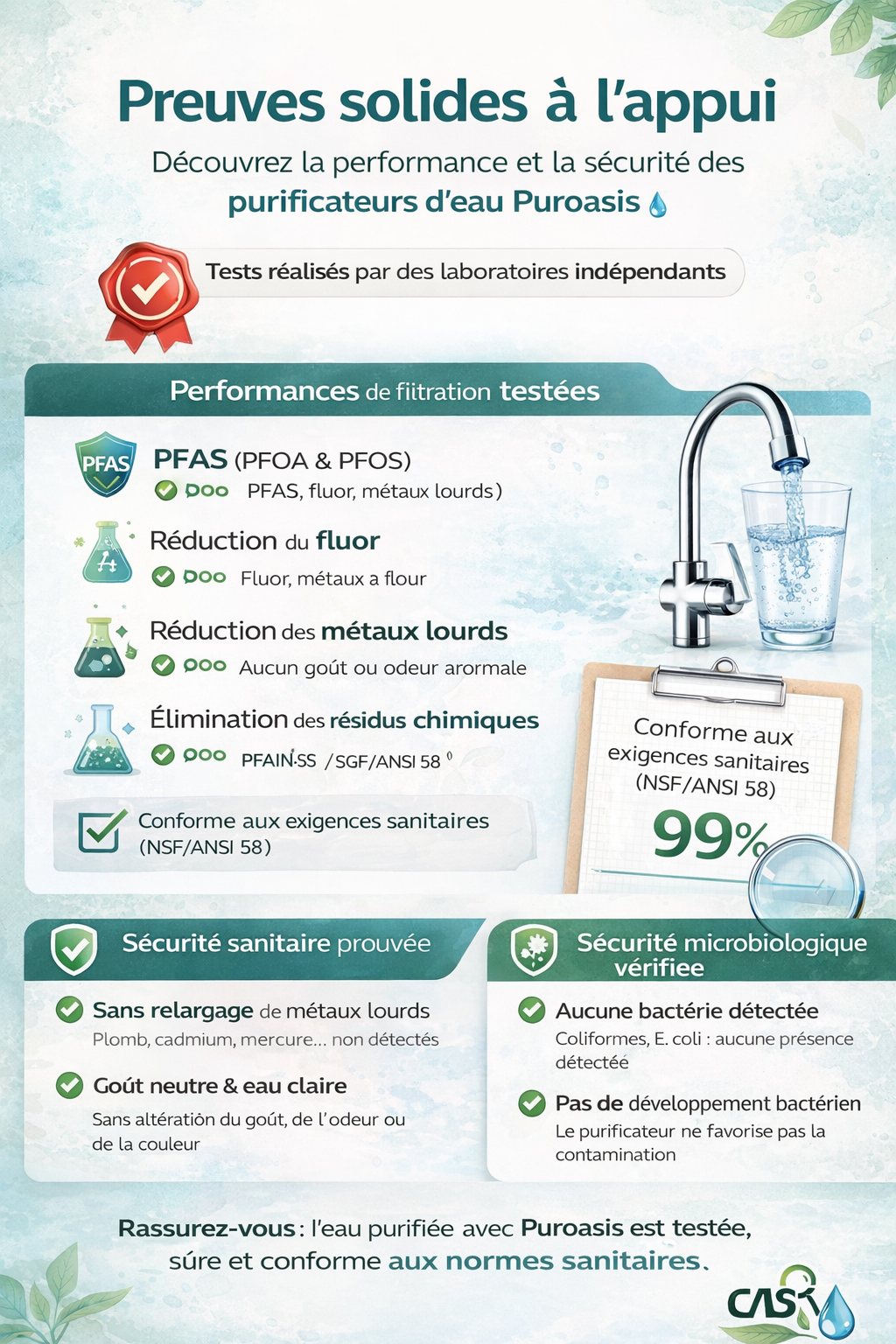 Filtre à eau intelligent pour robinet de cuisine